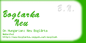 boglarka neu business card